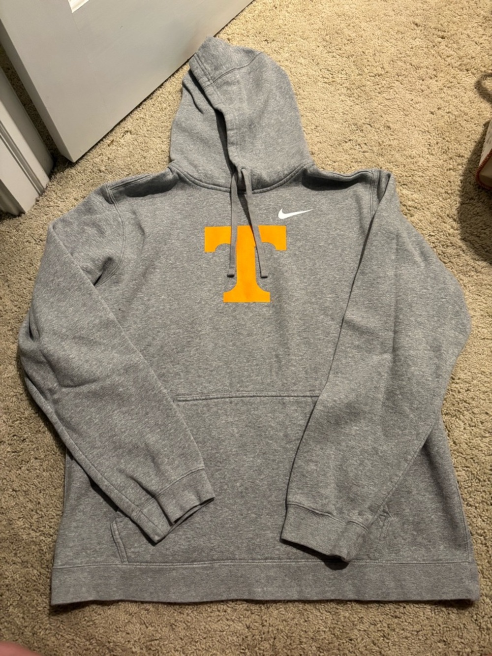 Tennessee Nike Gray Hooded Sweatshirt with Power 'T' Logo